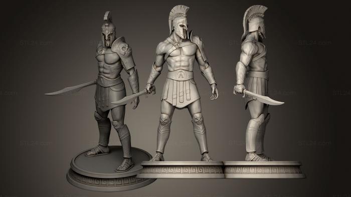 Figurines heroes, monsters and demons (Spartan, STKM_0518) 3D models for cnc